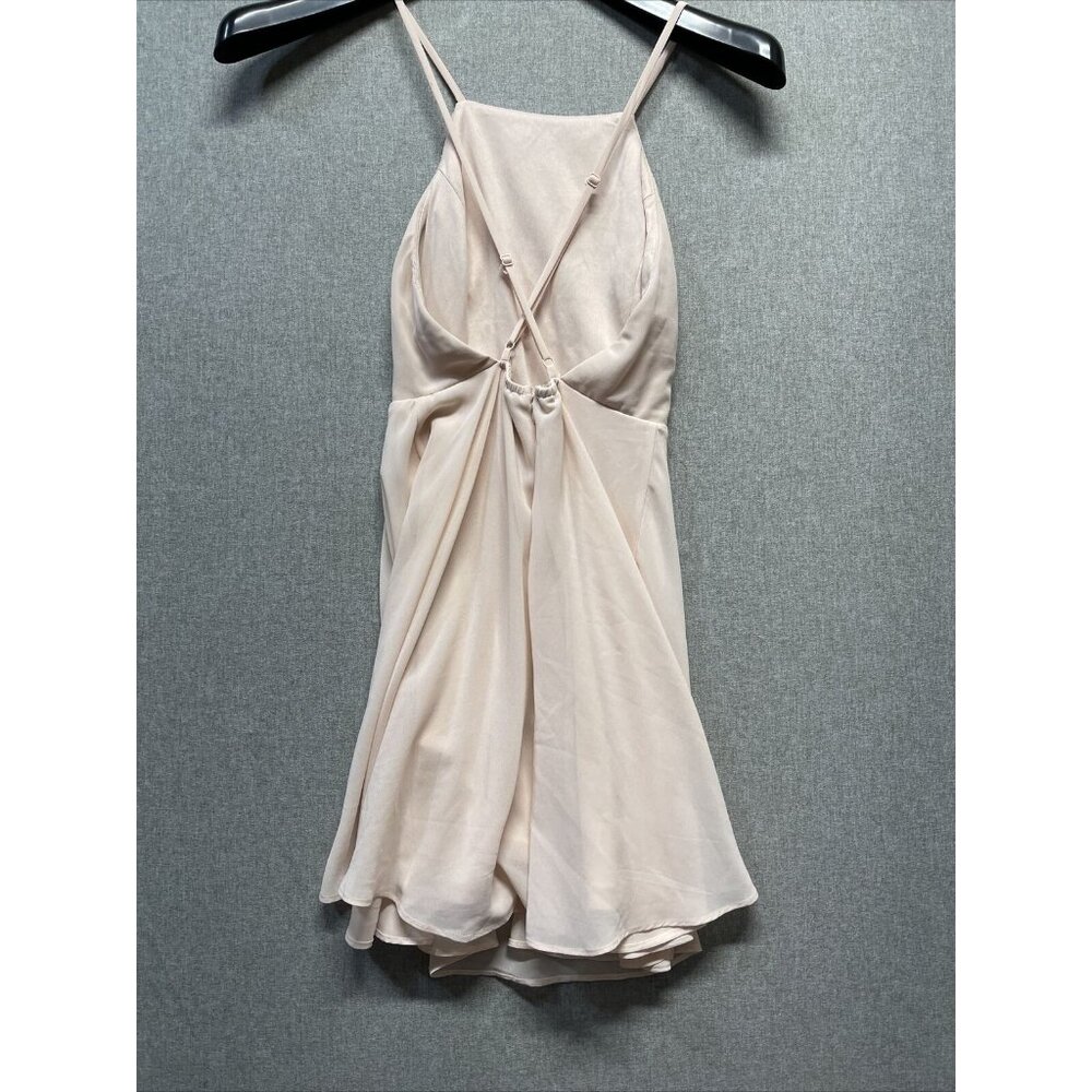 Lulus Womens Mini Cocktail Elegant Dress Sizel XS Light Pale Pink Peach - Picture 7 of 11